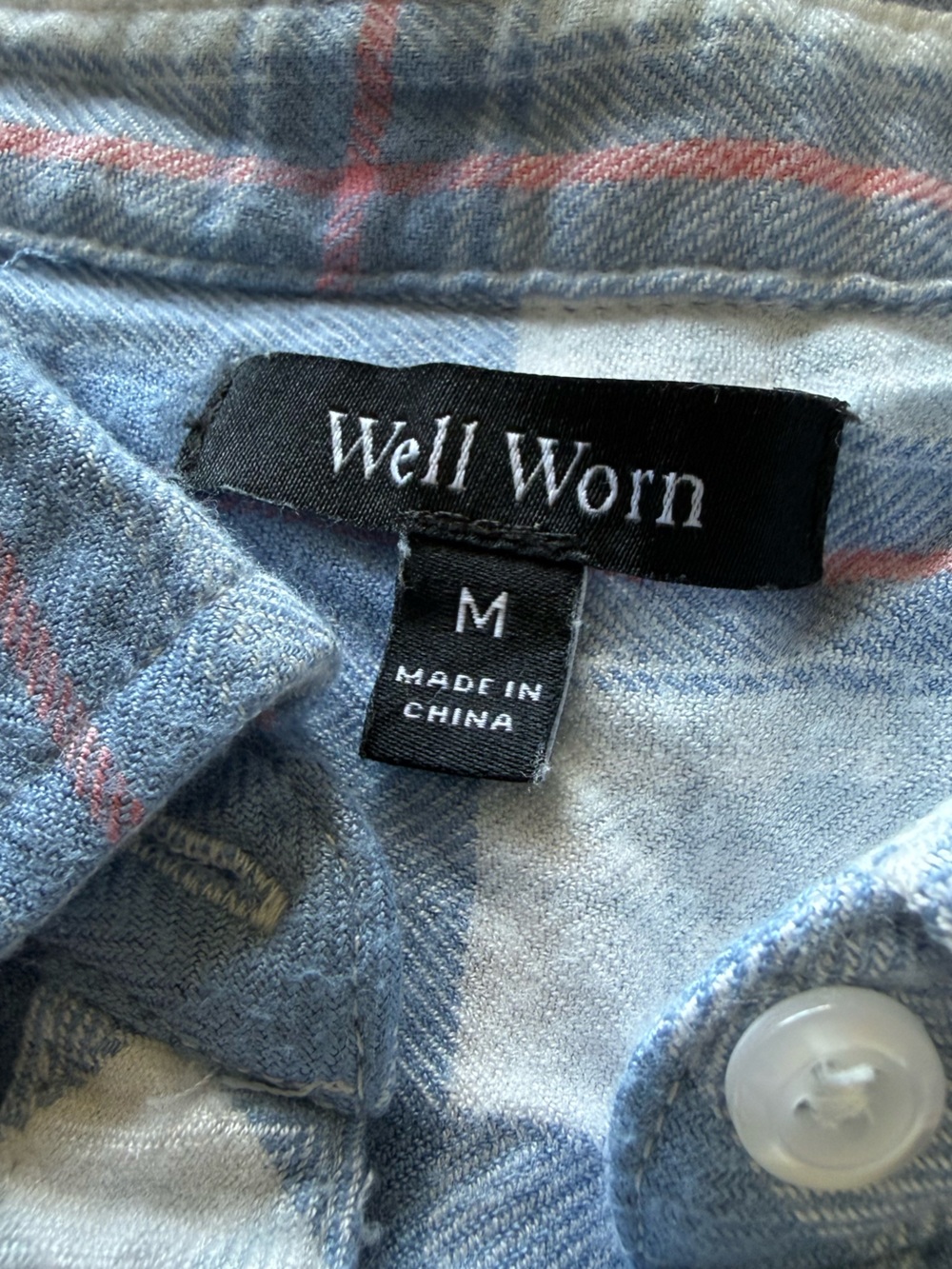 2 Well Worn Women's Plaid Soft Viscose Button-Down Duo - Blue & Light Gray - Picture 2 of 6